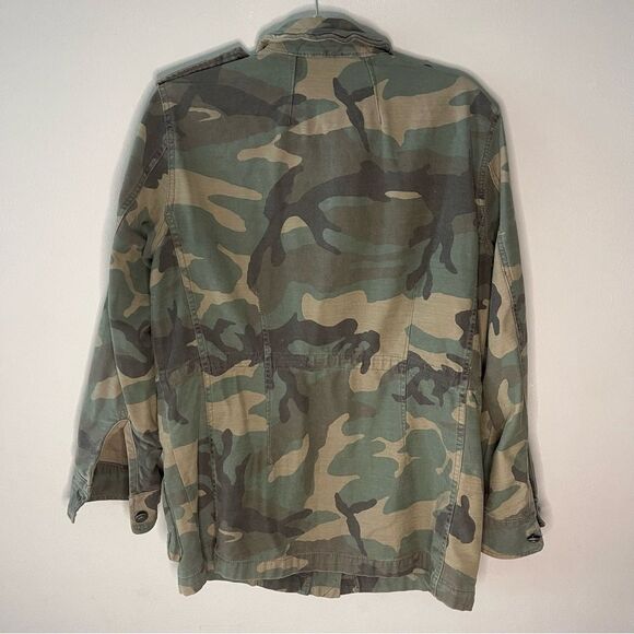 Free People Camouflage Coat Jacket Medium - Picture 6 of 9